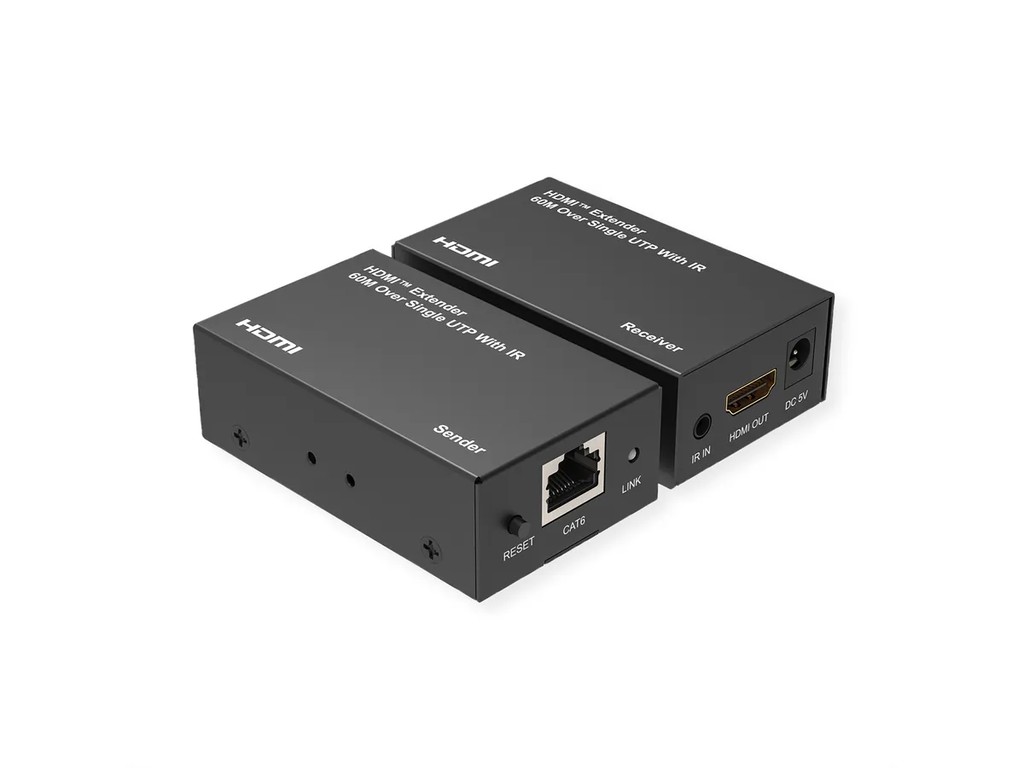 Roline HDMI Verlenger - Rallonge HDMI Via UTP Cat6 - 60 meter