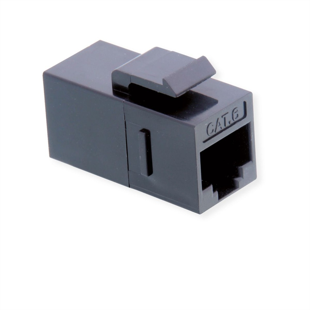 Koppel modulaire Keystone RJ-45 ROLINE, Cat.6 (Klasse E), UTP, zwart