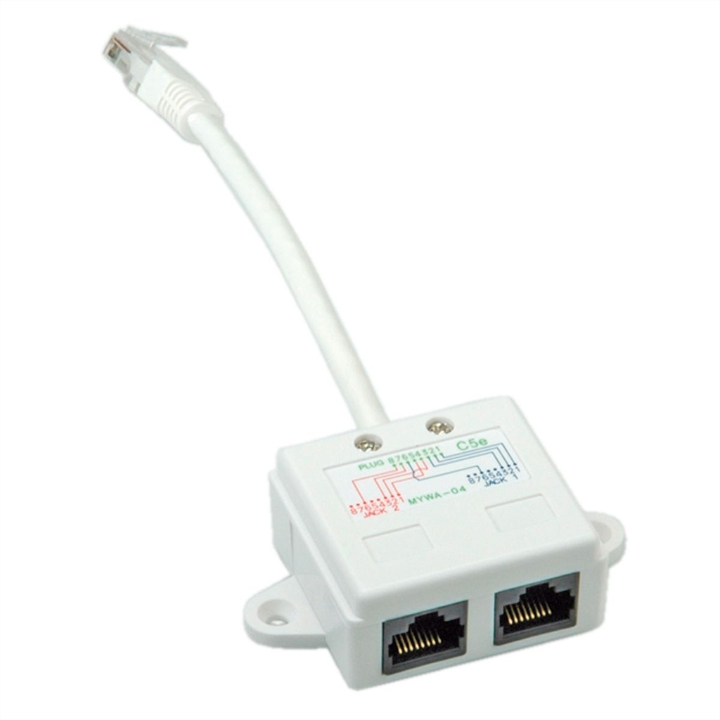 [21.99.3045] Adaptateur en T VALUE Cat.5e (Klasse D), UTP, blanco