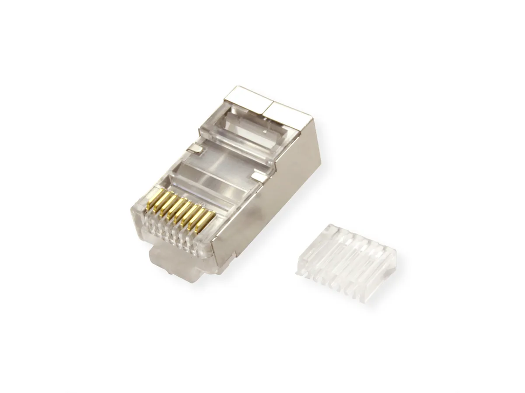 Roline 21.99.3063A Fiche modulaire RJ45- Cat.6/6A, STP, Pack10 stuks.