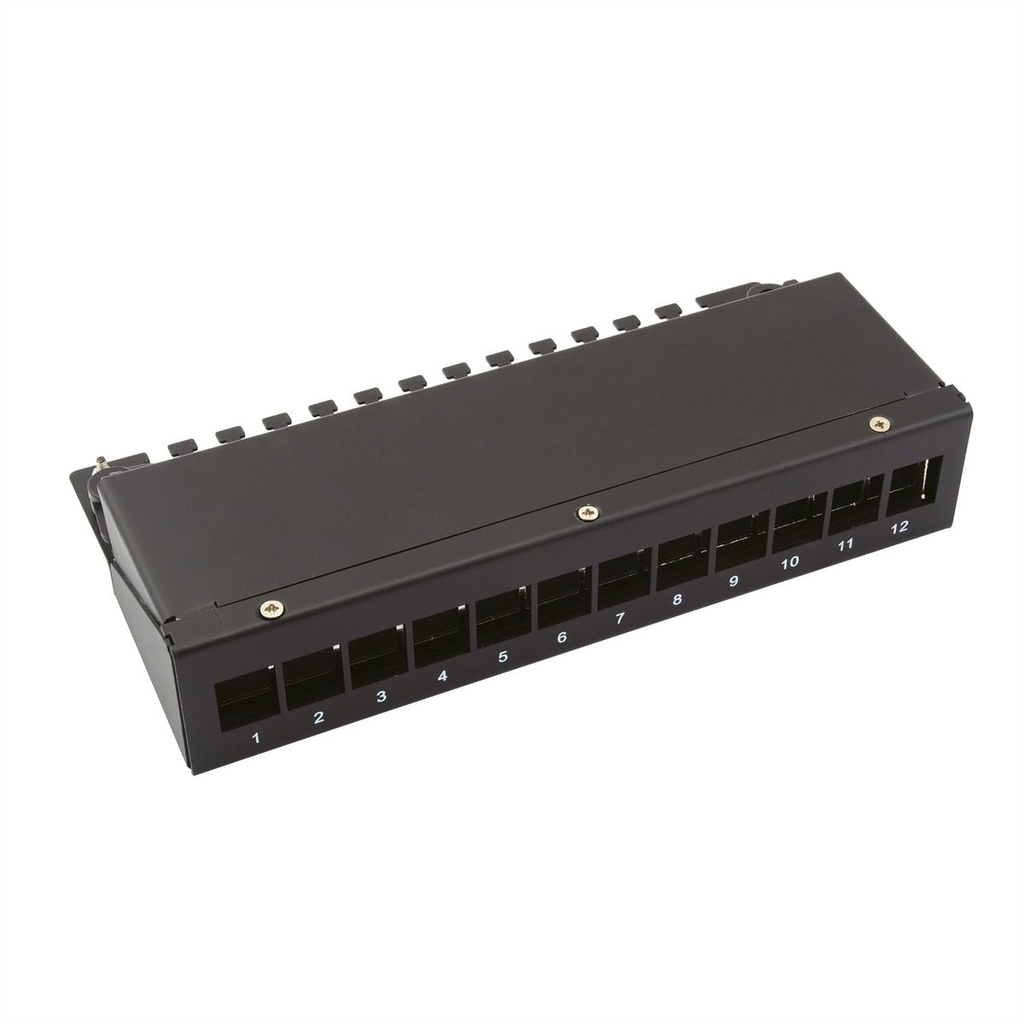 Modulekader Keystone VALUE, 12 ports, vierge, noir