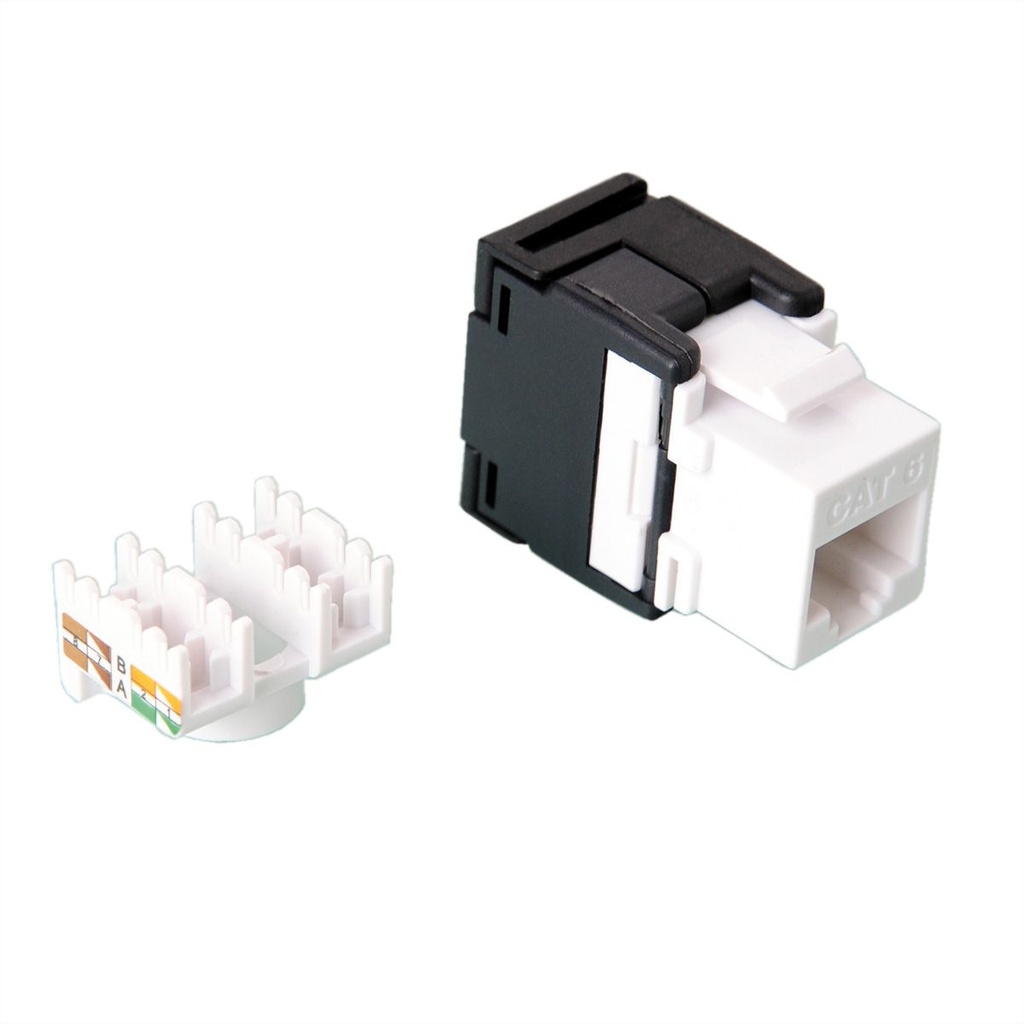 Prijs Keystone VALUE, Cat.6 (Klasse E), RJ-45, UTP, 180°, zonder outil, blanche
