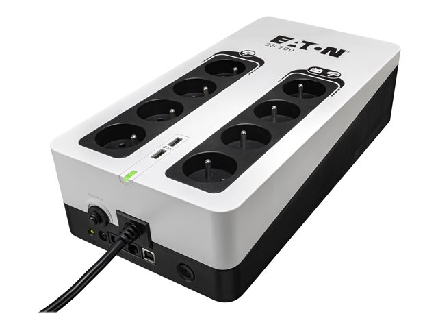 Onduleur Eaton 3S 700 AC 220-240 V 420 Watt 700 VA monofasé Sorteeraansluitingen USB: 8 prijzen Be/Fr