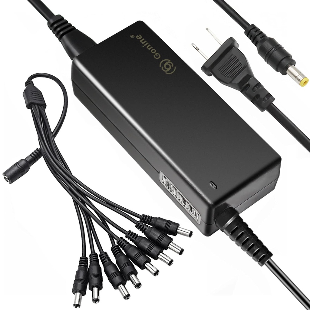 Voeding CCTV CP1205-10/8X 120 W 12 V 10 A IP44 voor 8 camera's CCTV + repartiteur 8X