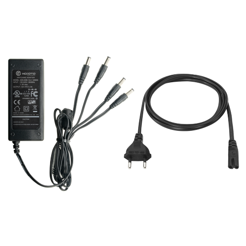 [CP1205-6A/4X] Voeding CCTV CP1205-6A/4X 60 W 12 V 6 A IP44 voor 4 camera's CCTV + repartiteur 4X