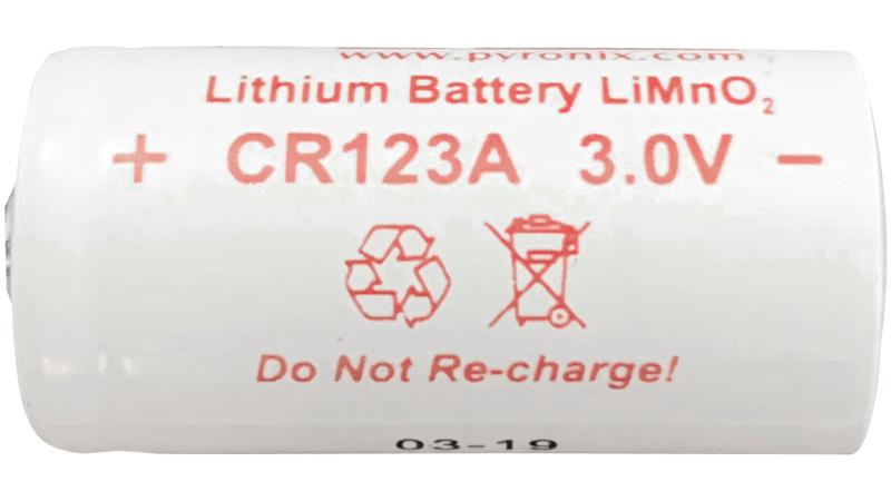 [CR123A] Hikvision DS-PDP-IN-CR123A  Batterie de détecteur  1600 mAh pour contact de porte, sirène extérieure, détecteur d'intérieur, etc.