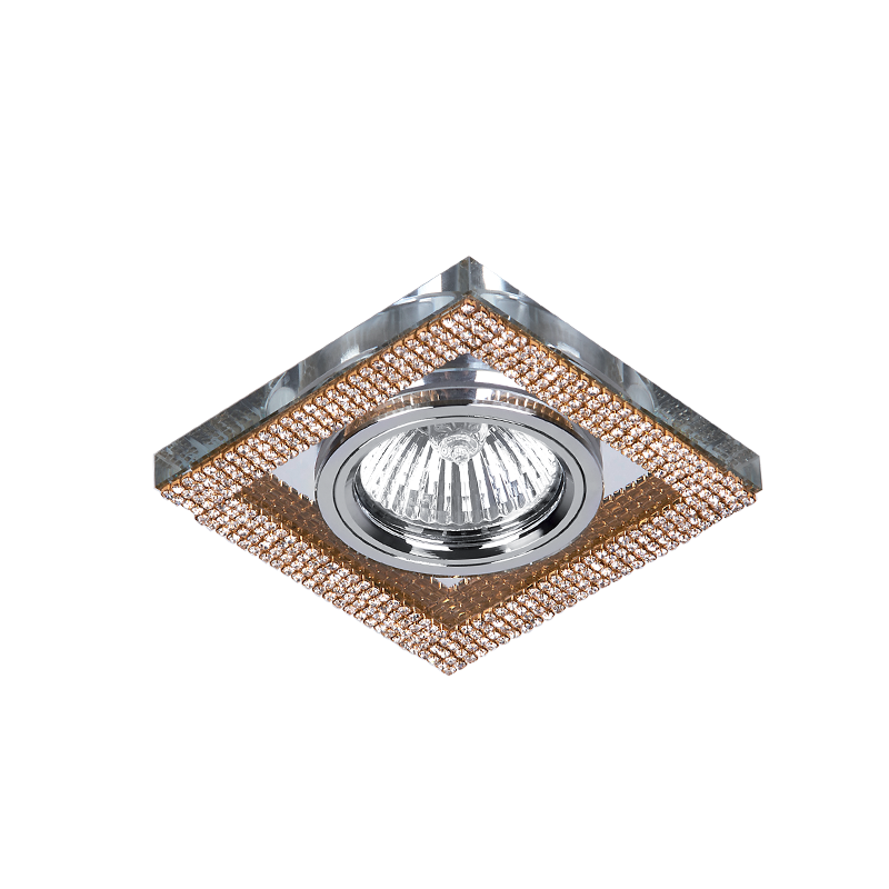 [CR-776S/GD] CR-776S/GD PROJECTEUR CARRÉ MR16 CRISTAL DORÉ