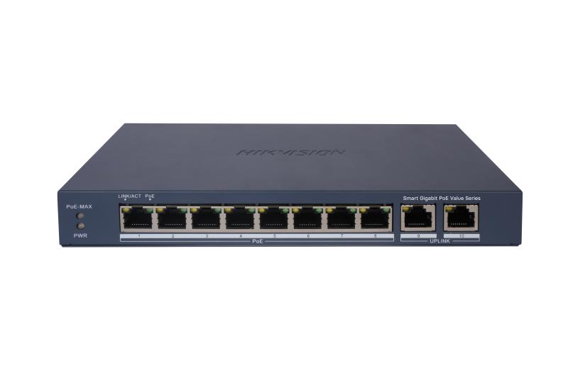 [DS-3E1510P-EI/M] Commutateur PoE intelligent Gigabit Hikvision DS-3E1510P-EI/M 8 ports - Budget d'alimentation PoE 60 W