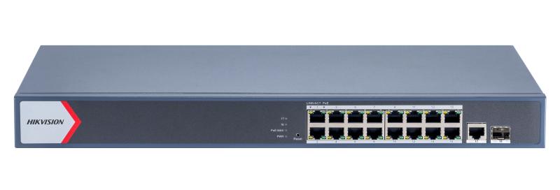 [DS-3E1518P-EI] Commutateur PoE intelligent Gigabit 16 poorten HIKVISION DS-3E1518P-EI - Budget PoE totaal 230 W