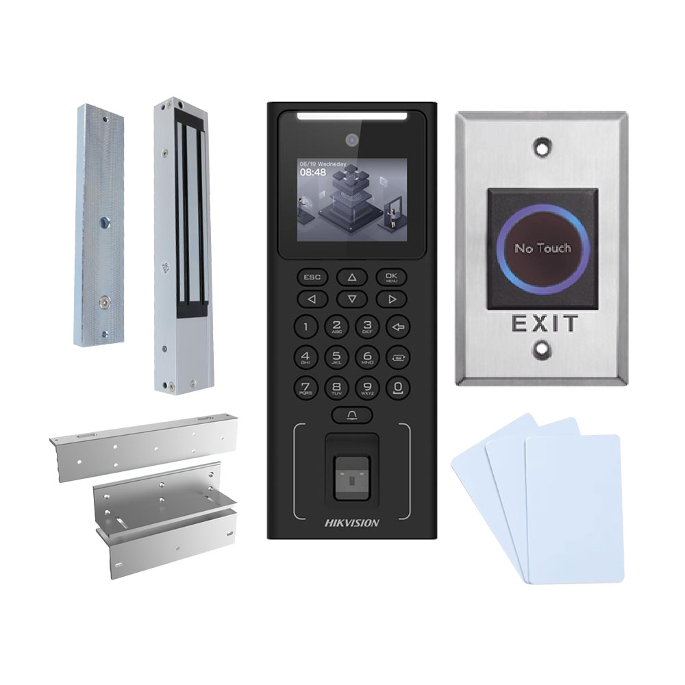 [DS-KAS321] Hikvision DS-K1T321MFWX-KIT - Kit Access Control - Terminal voor toegangscontrole en aanwezigheidsregistratie, digitale bediening, MF kaart en PIN - TCP/IP, USB en RS485 2.4" TFT | Geïntegreerde bediening iVMS-4200 | Hik-Connect