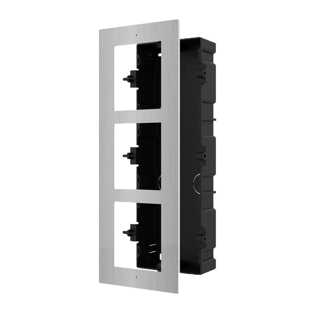 [DS-KD-ACF3/S] Hikvision DS-KD-ACF3/S Montage encastré 3 modules en acier inoxydeerbaar