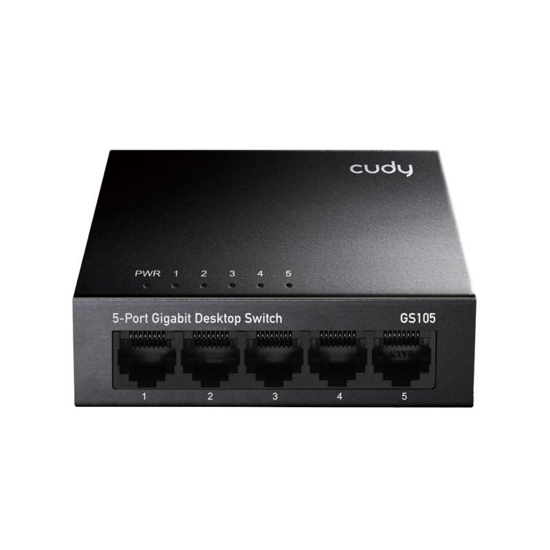 [GD105-EU] Cudy GS105 Commutateur Ethernet Gigabit 5 poorten, 10/100/1000 Mbps Hub Ethernet, Plug & Play, Boîtier en metal