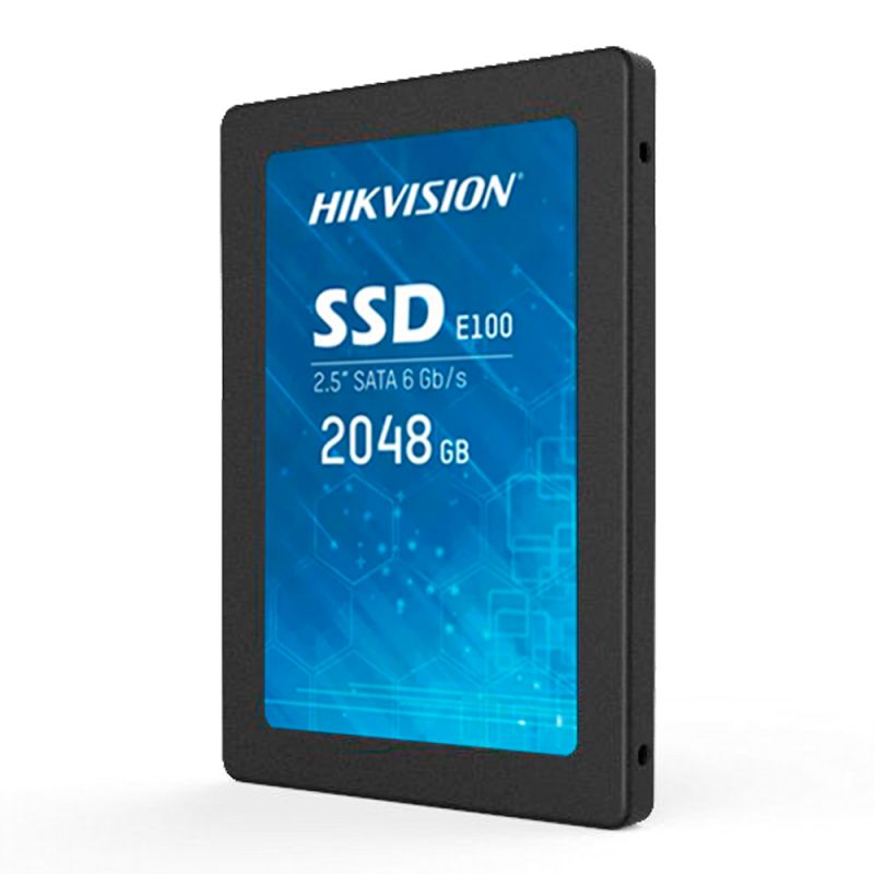 [HS-SSD-E100-2048G] Hikvision HS-SSD-E100-2048G Disque dur SSD 2 To, interface SATA IIII - Vitesse d'écriture jusqu'à 430 Mo/s - Longue durée de vie - Idéal pour la vidéosurveillance