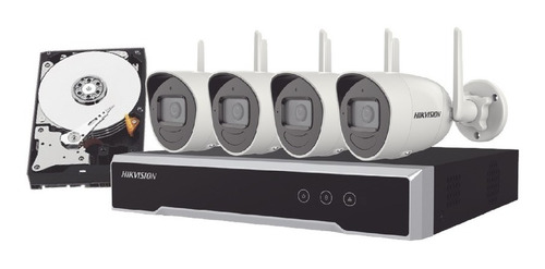[NK44W0H-2T(WD)] Kit IP Wi-Fi HIKVISION 4 camera's Bullet 4MP 2,8 mm IR 30 m + 1 NVR Wi-Fi 8 kanalen + 1 disque dur 2 To