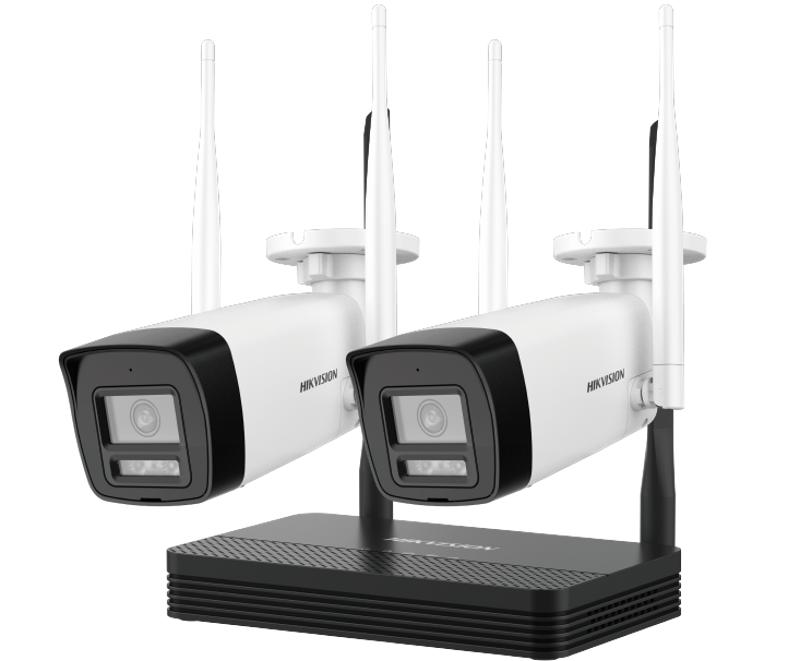 [NKS424W0H] Kit IP Wi-Fi HIKVISION NKS424W0H 4MP H.265 2 camera's WiFi Bullet NVS - Micro SD en optie