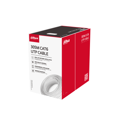 Kabel Dahua PFM922I-6UN-C UTP CAT6 solide CCA - PVC grijs - Certifié ignifuge classe CE CPR Eca
