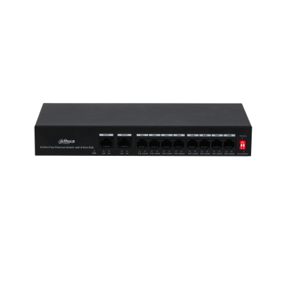 PFS3010-8ET-65-V2 10-poorts Fast Ethernet-switch met PoE (niet-gegenereerd), 8 poorten + Gigabit Ethernet, 2 poorten, 65 W