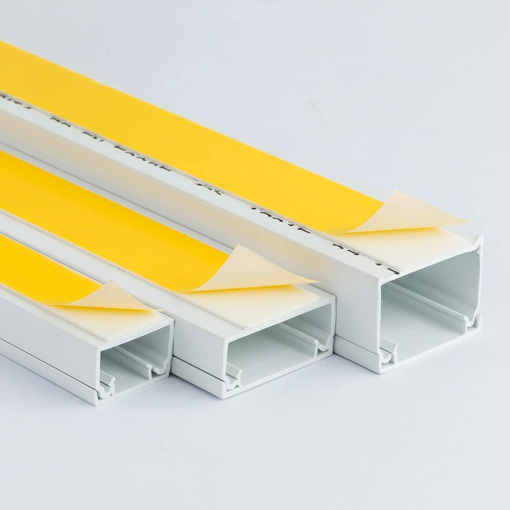25x16 Goulotte carrée en PVC blanco met steun klevend L2m (Pack 12st)