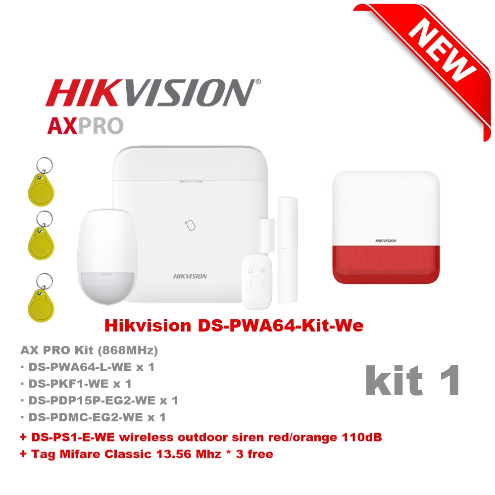 [PWA64-KIT01] Alarmkit zonder Hikvision DS-PWA64-Kit-WE1