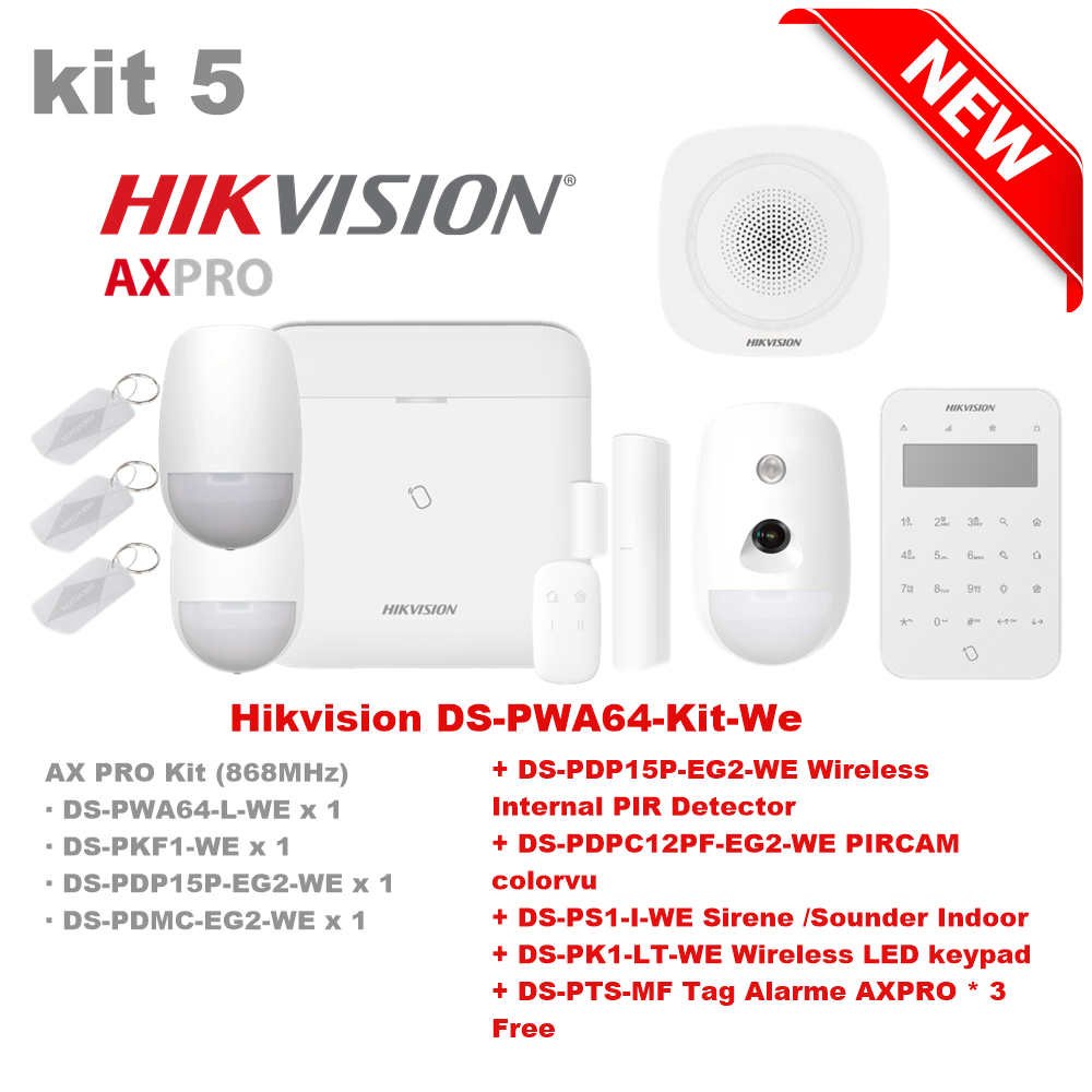 [PWA64-KIT05] Alarmkit zonder Hikvision DS-PWA64-Kit-WE 5