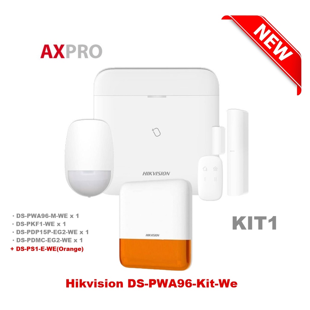 [PWA96-KIT01] Kit d'alarme sans fil Hikvision DS-PWA96-Kit-WE 1