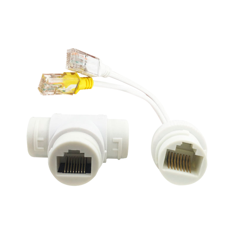[RJ45-SFPOE] SF-POE-DUAL-SINGLE-RJ45 Combinateur et répartiteur PoE RJ45 - Pour caméras IP - Couleur blanche