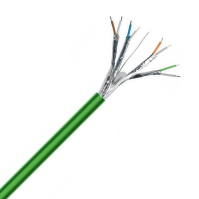 Interphonekabel 2 fils/IP / 4 paar LS0H groen 4 x 2 x 0,6 mm / m