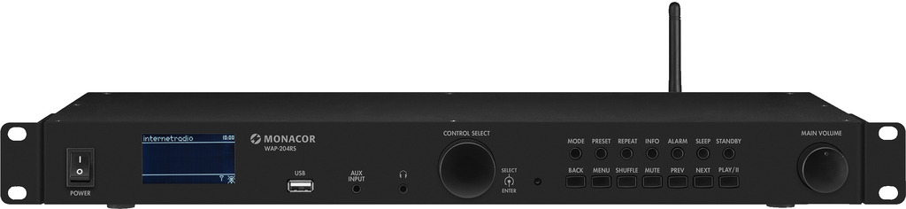 [WAP-204RS] Radio Internet Monacor WAP-204RS, tuner FM RDS en DAB+, lecteur MP3